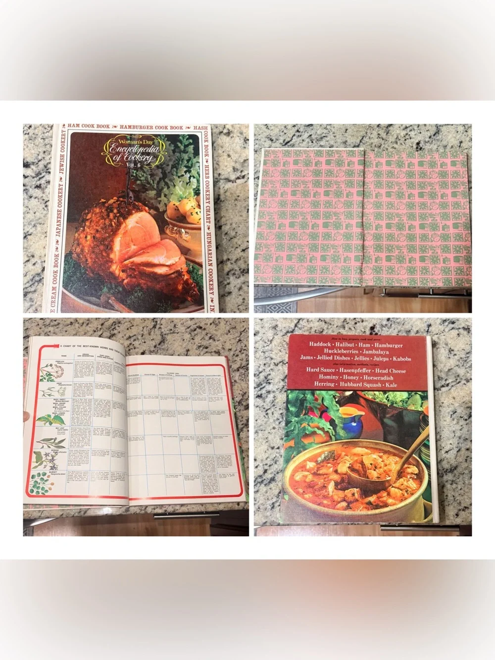 Vintage 1960’s Woman’s Day Encyclopedia of Cookery - 4 Volume Lot (5,6,11,12)